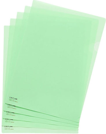 Lihit Lab F-78-13 PASTEL GREEN L-Clear Holder A4.S